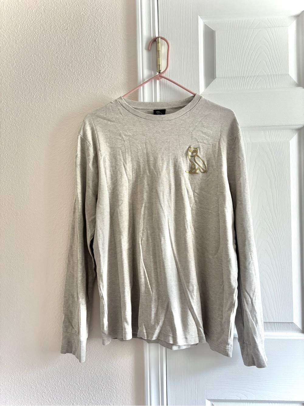 OVO October’s Very Own Drake Owl Oatmeal Long Sleeve T Shirt XL